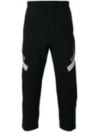 Neil Barrett Cropped Track Pants, Men's, Size: 52, Black, Cotton/spandex/elastane/lyocell/viscose