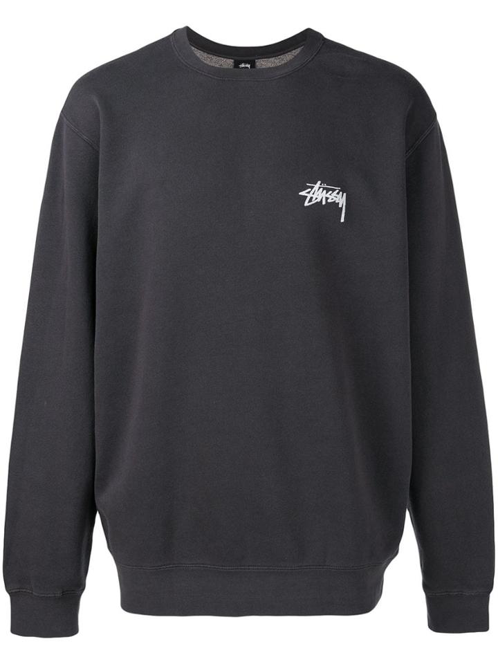 Stussy Back Print Sweatshirt - Black