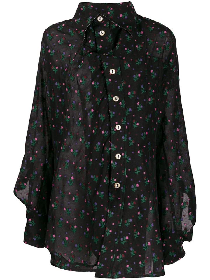 Vivienne Westwood Anglomania Chaos Asymmetric Shirt - Black