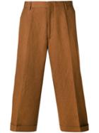 Études - 'first Thing' Shorts - Men - Cotton/linen/flax/wool - 44, Brown, Cotton/linen/flax/wool