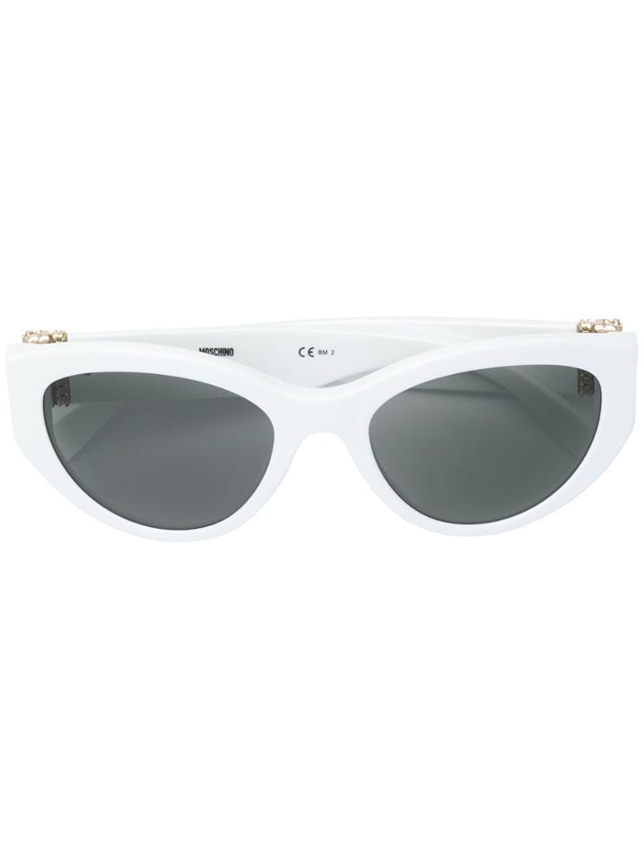 Moschino Eyewear Cat Eye Sunglasses - White