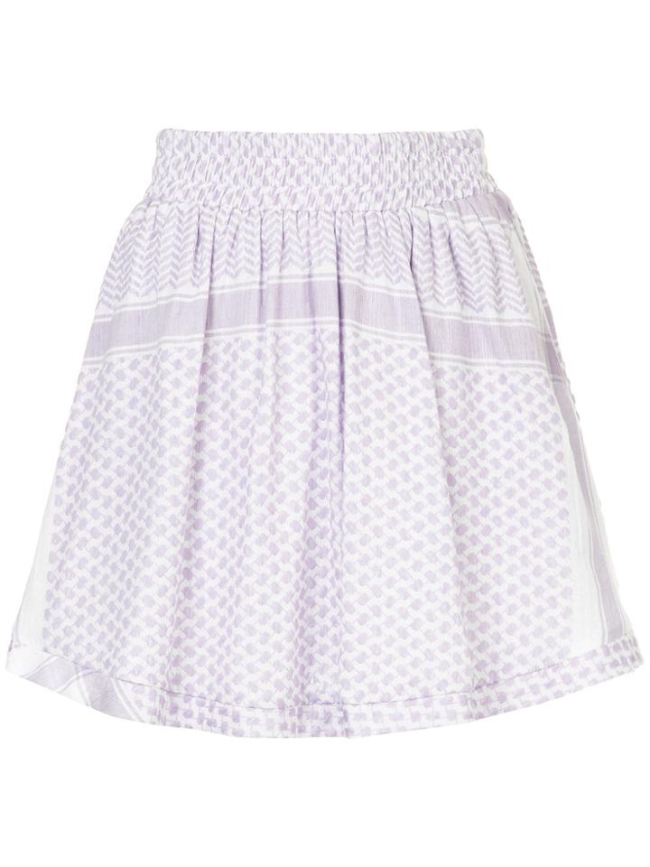 Cecilie Copenhagen Patterned Mini Skirt - Pink & Purple
