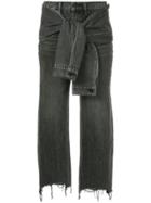 T By Alexander Wang Knot Detail Jeans - Grey