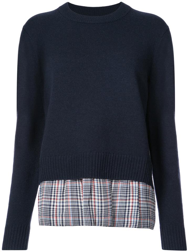 Joseph Layered Knitted Top - Blue