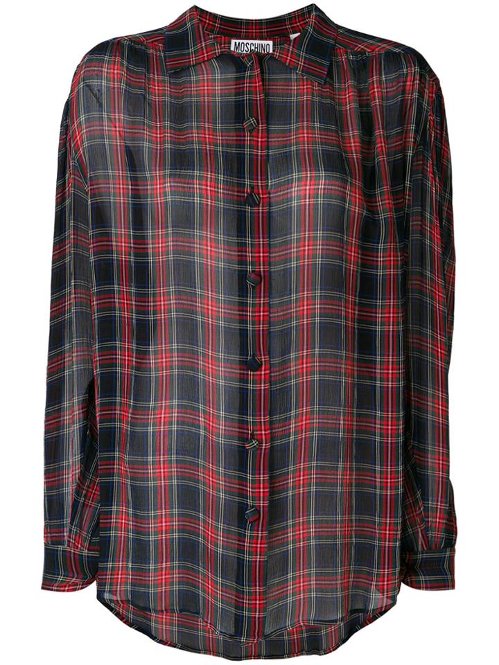 Moschino Vintage Tartan Sheer Shirt - Multicolour