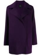 Theory Boxy Fit Coat - Purple