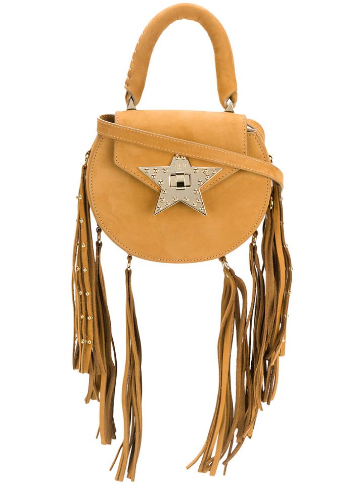 Salar Carol Fringed Tote - Brown