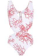 Brigitte - Printed Swimsuit - Women - Polyamide/spandex/elastane - P, White, Polyamide/spandex/elastane