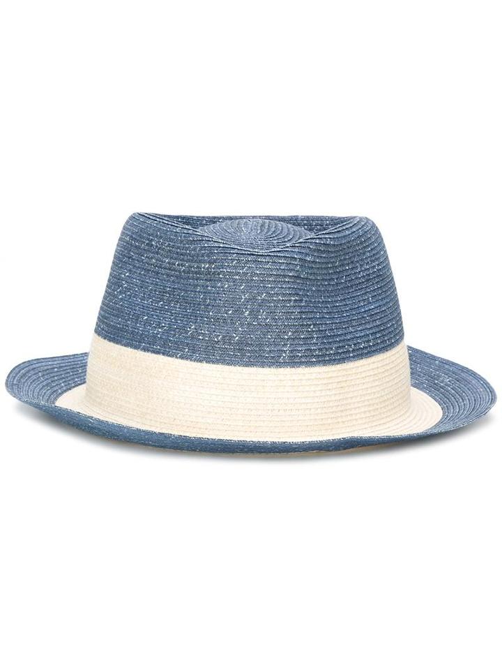 Eleventy Panama Hat, Men's, Size: 60, Blue, Cotton