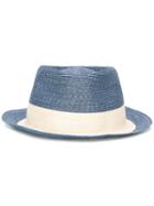 Eleventy Panama Hat, Men's, Size: 60, Blue, Cotton