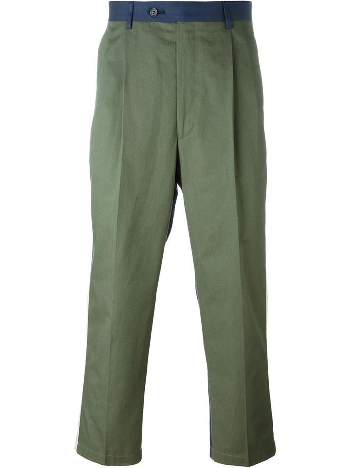 Lc23 Colour Block Trousers, Men's, Size: Large, Green, Cotton