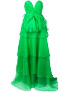 Rhea Costa Long Empire Line Dress - Green