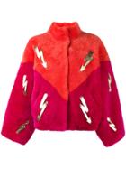 Navro Arrow Bolt Cropped Jacket - Yellow & Orange