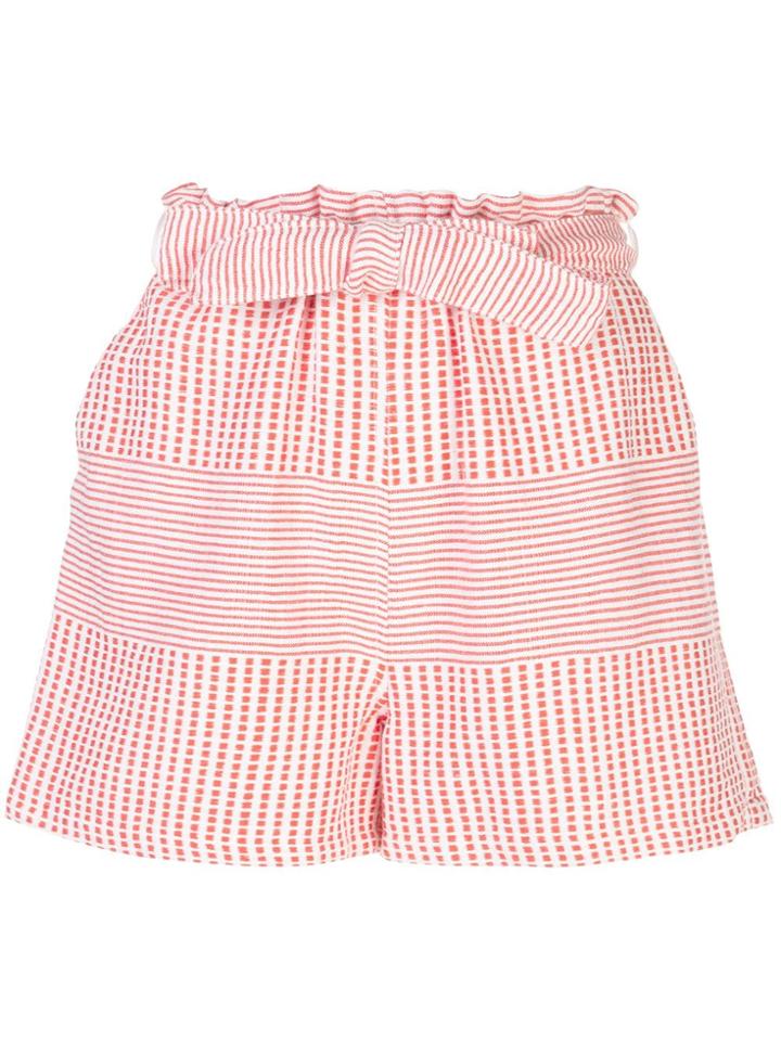 Lemlem Semira Tie Belt Shorts - Red