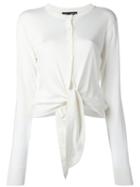 Dolce & Gabbana Tie Cardigan, Women's, Size: 42, White, Silk