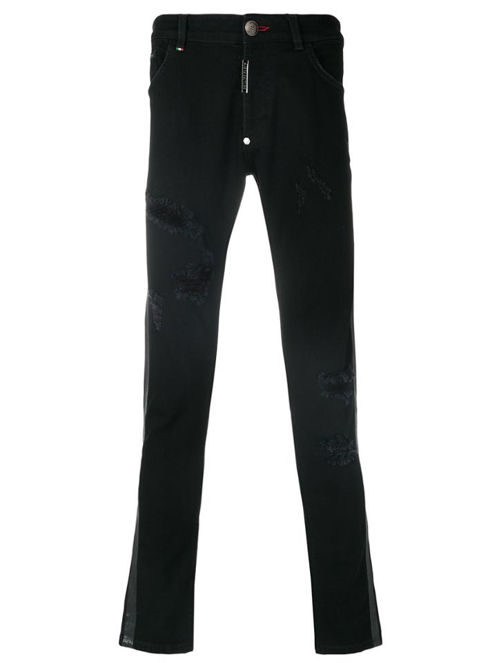 Philipp Plein Antique Straight Cut Jeans - Black
