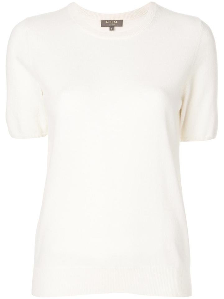 N.peal Cashmere Round Neck T-shirt - Nude & Neutrals