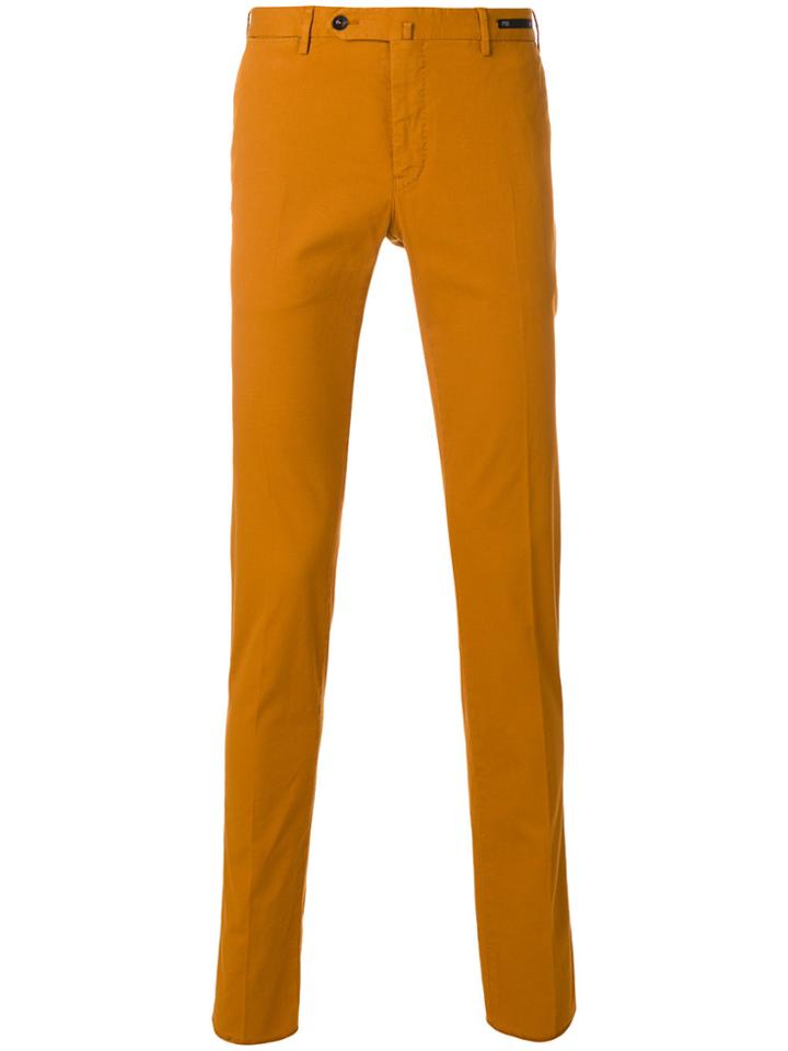 Pt01 Slim Fit Chino Trousers - Yellow & Orange