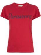 Maison Kitsuné Printed 'parisienne' T-shirt - Red