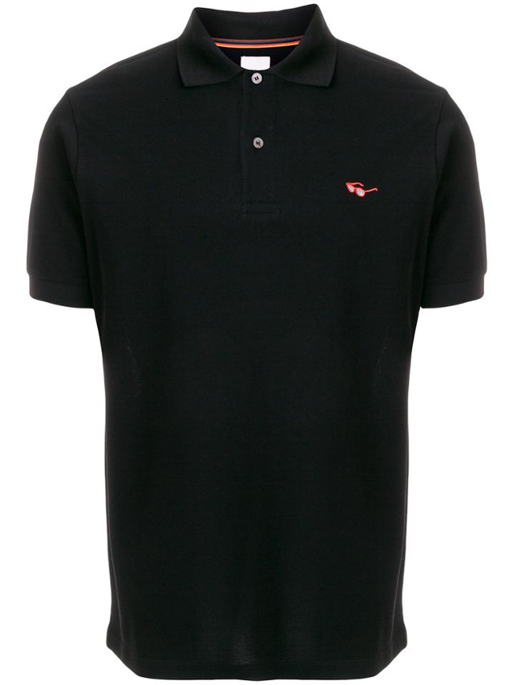 Paul Smith Button Up Polo Shirt - Black