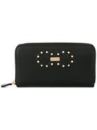 Salvatore Ferragamo Studded Gancio Continental Wallet - Black