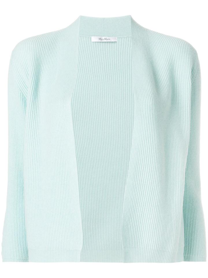 Max Mara Ribbed Cardigan - Blue