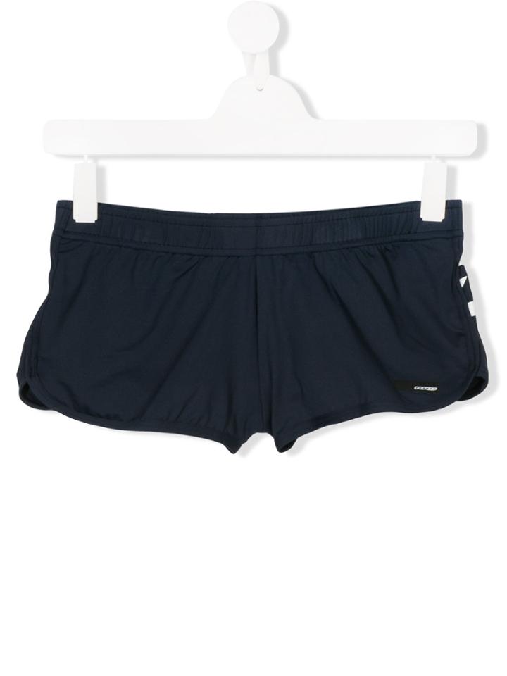 Rrd Kids Teen Logo Print Track Shorts - Blue
