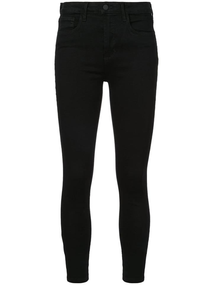 L'agence Mid Rise Skinny Jeans - Black