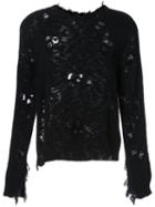 Destroyed Jarld Knitted Sweater - Women - Cotton/acrylic - 42, Black, Cotton/acrylic, Dodo Bar Or