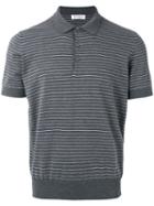 Brunello Cucinelli - Striped Polo Top - Men - Cotton - 52, Grey, Cotton