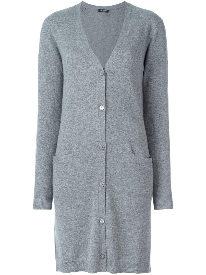 Twin-set Long Cardigan, Women's, Size: Medium, Grey, Cashmere
