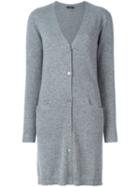 Twin-set Long Cardigan, Women's, Size: Medium, Grey, Cashmere