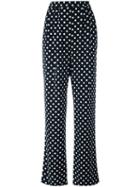 Michael Michael Kors Relaxed, Pleated, Polka Dot Print Trouser, Women's, Size: 6, Black, Polyester