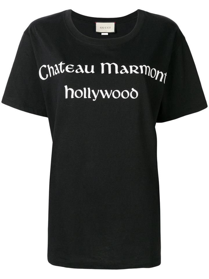 Gucci Chateau Marmont Print T-shirt - Black