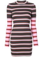 Cinq A Sept Striped Mini Dress - Black