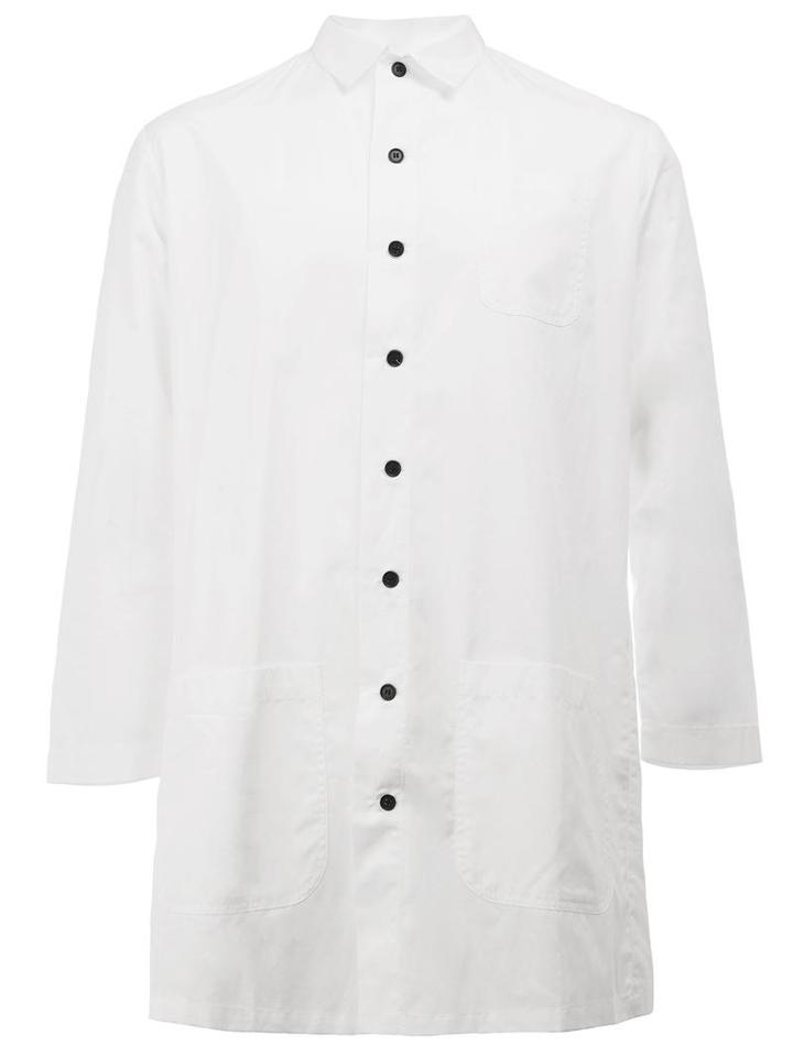 Christopher Nemeth English Cutaway Collar Shirt, Men's, Size: Small, White, Cotton