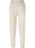 Maison Margiela Cropped Tailored Trousers, Women's, Size: 44, Nude/neutrals, Cotton/acetate/viscose