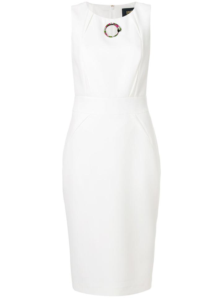 Cavalli Class Serpent Brooch Dress - White
