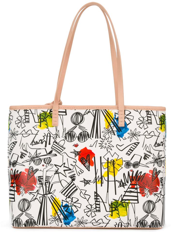 Alice+olivia - Doodle Print Tote - Women - Leather - One Size, Leather