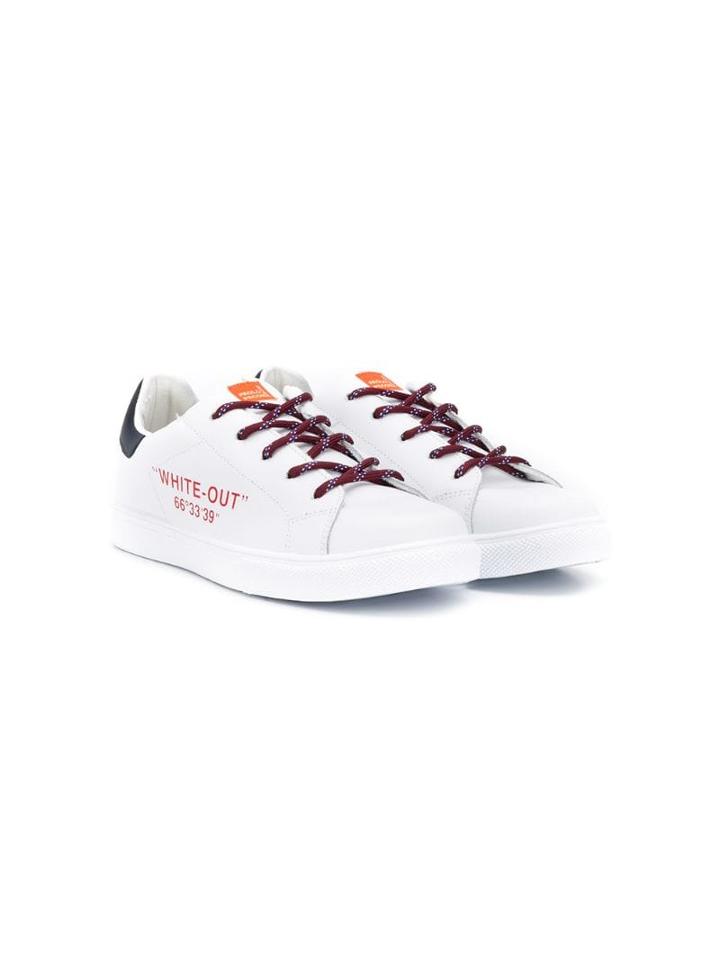Paolo Pecora Kids Teen White Out Sneakers