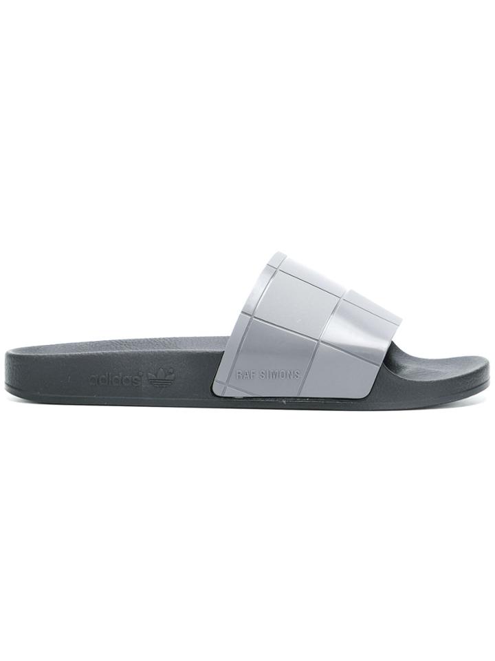 Raf Simons Adilette Checkerboard Slides - Black