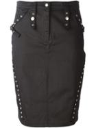 Christian Dior Vintage Eyelet Detail Pencil Skirt, Women's, Size: Xl, Black