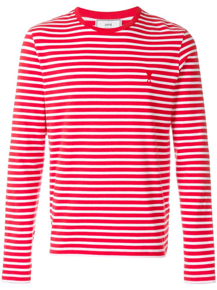 Ami Alexandre Mattiussi Long Sleeved T-shirt Ami De Coeur Embroidery -