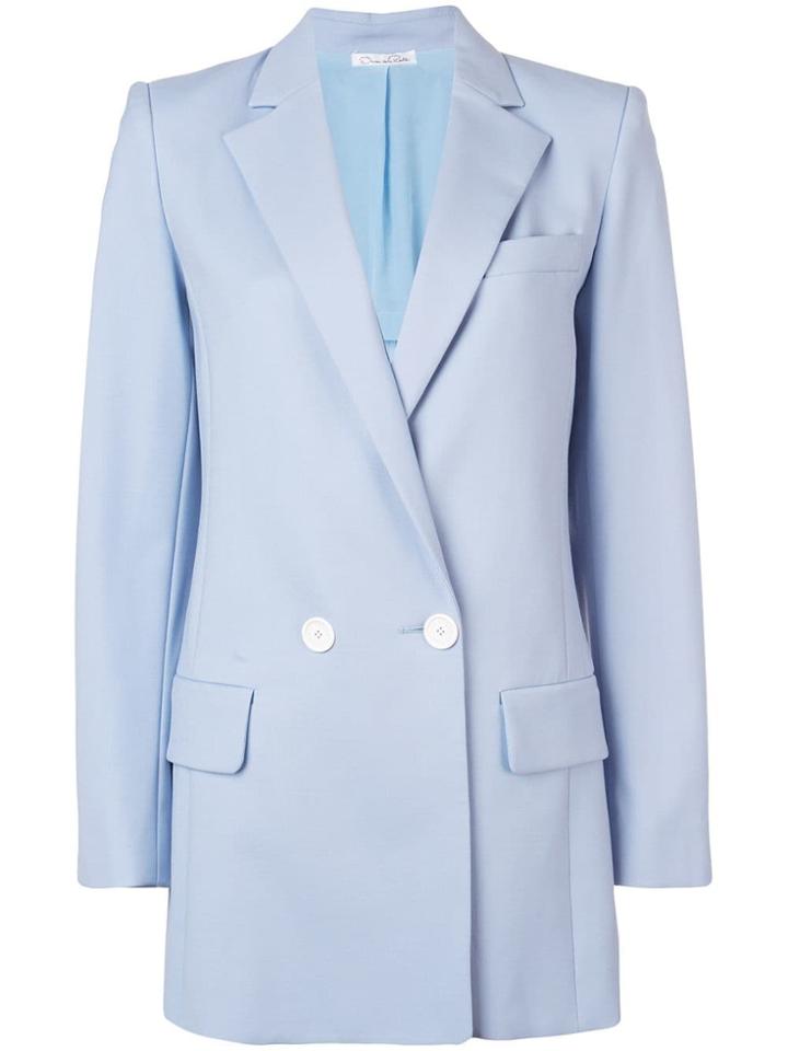 Oscar De La Renta Double-breasted Blazer - Blue