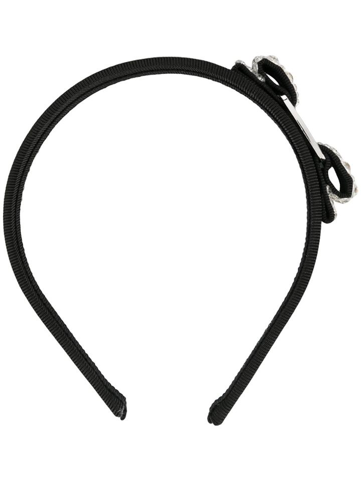 Salvatore Ferragamo Embellished Vara Head Band - Black