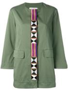 Bazar Deluxe Geometric Panel Jacket - Green