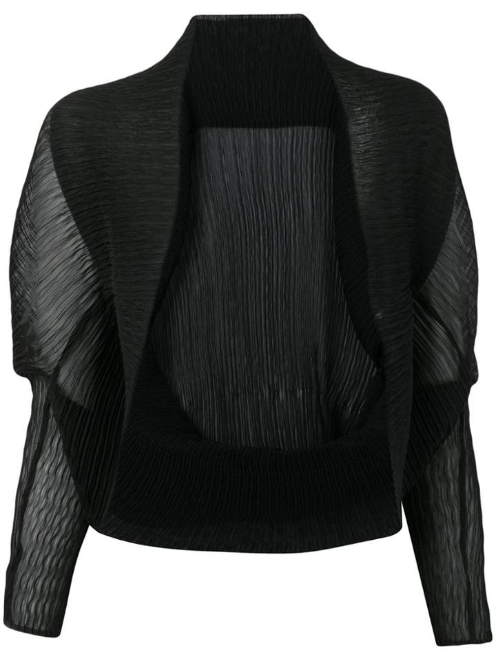 Max Mara Textured Shrug - Black