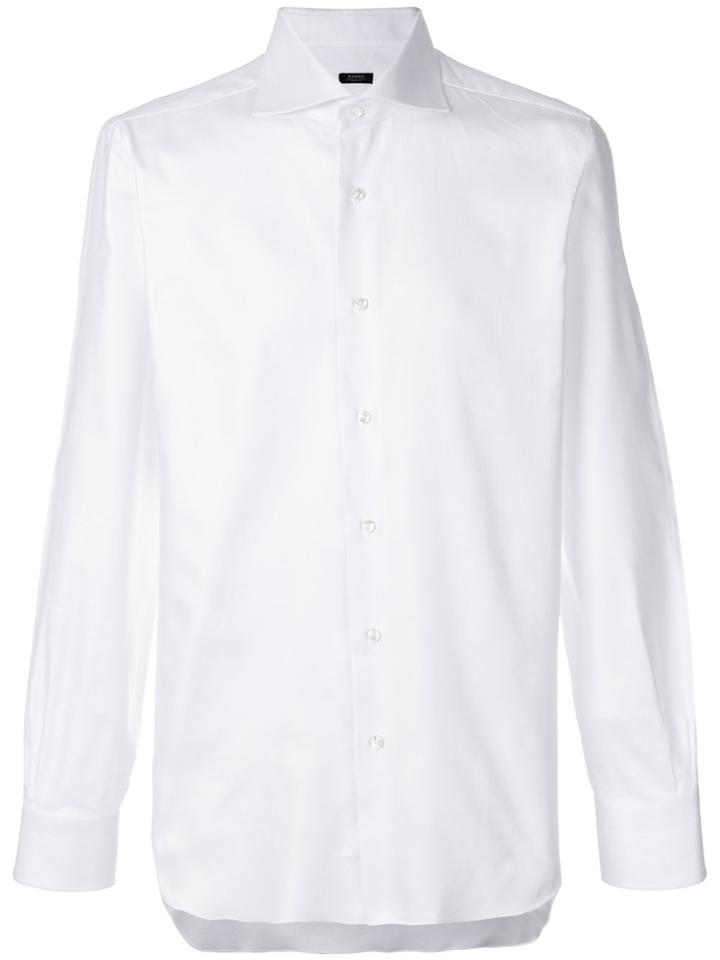 Barba Pointed Collar Shirt - White