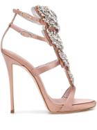 Giuseppe Zanotti Embellished High Heel Sandals - Pink