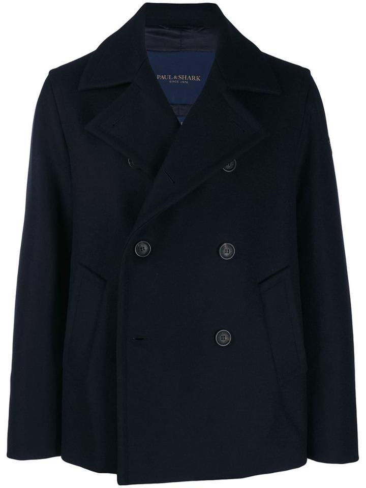 Paul & Shark Wool-blend Peacoat - Blue